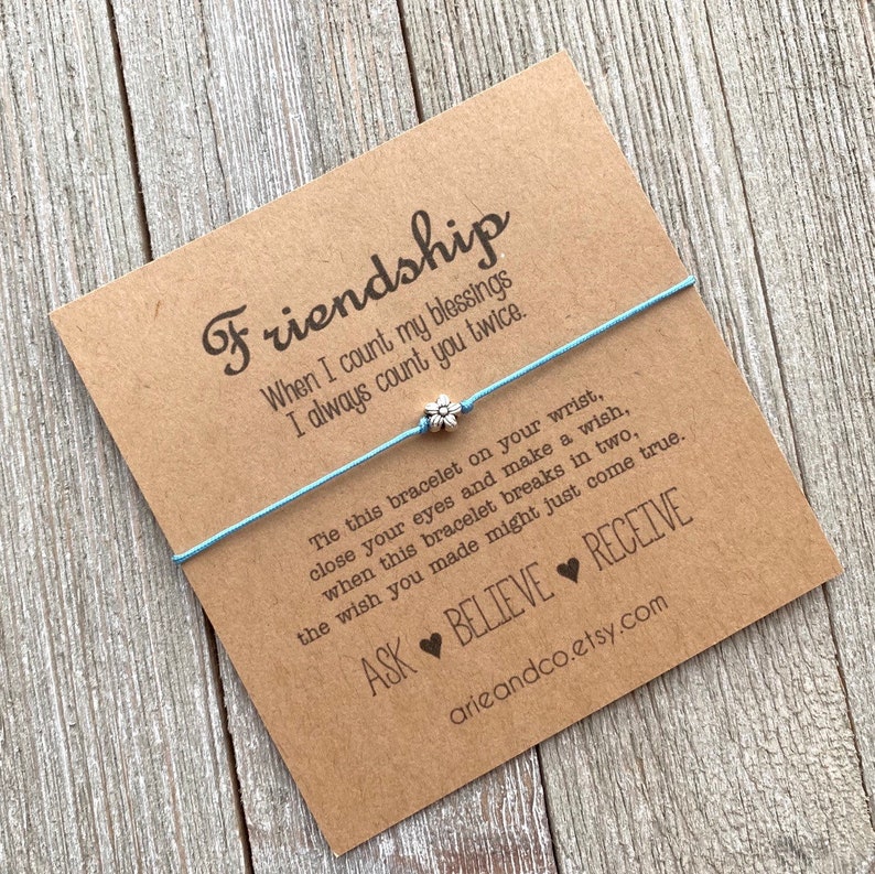Friendship Wish Bracelet Best Friend Gift Friend Gift Etsy