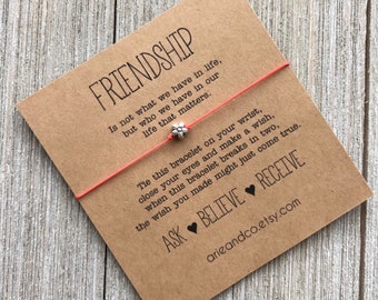 Friendship Bracelet, Best Friend Bracelet, Flower Wish Bracelet, Friend Gift, Party Favor, Arie & Co