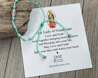 Our Lady of Guadalupe Knotted Decenario Bracelet, Prayer Bracelet, Religious Gift