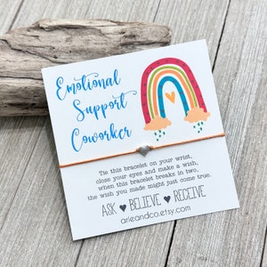 Emotional Support Coworker Wish Bracelet: Bestie Gift