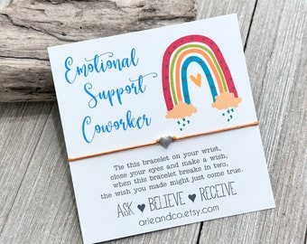 Emotional Support Coworker Wish Bracelet: Bestie Gift