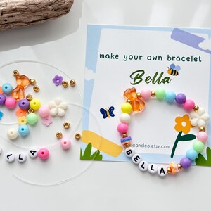 DIY Friendship Name Bracelet Kit | Make Your Own Friendship Bracelets | Birthday Party Favor | Personalized Name Bracelet
