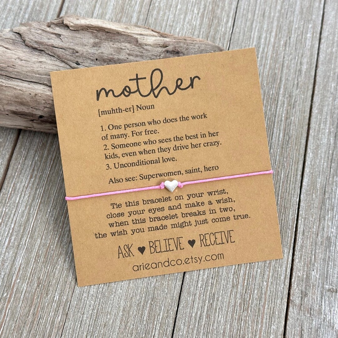 Mom Gift, Mother Wish Bracelet, Mother’s Day Gift, Mom Wish Bracelet ...