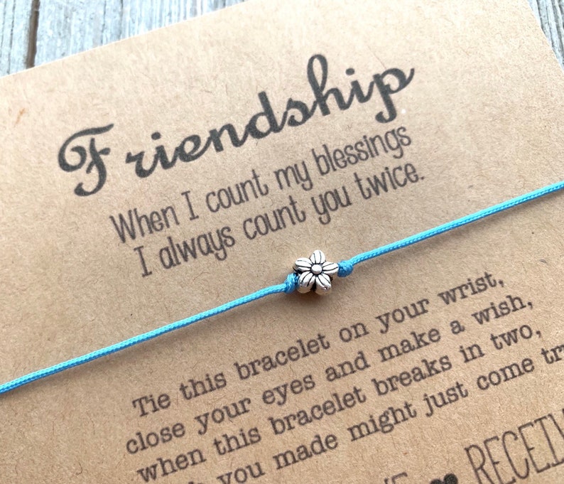 Friendship Wish Bracelet Best Friend Gift Friend Gift Etsy