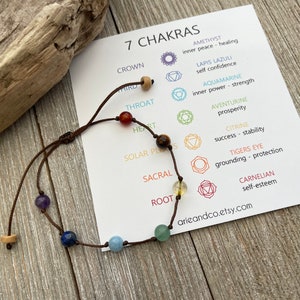 7 Chakra Bracelet, Crystal Bracelet, Yoga Jewelry, Meditation Gift, Chakra Crystal, Spiritual Gift, Natural Gemstone Bracelet