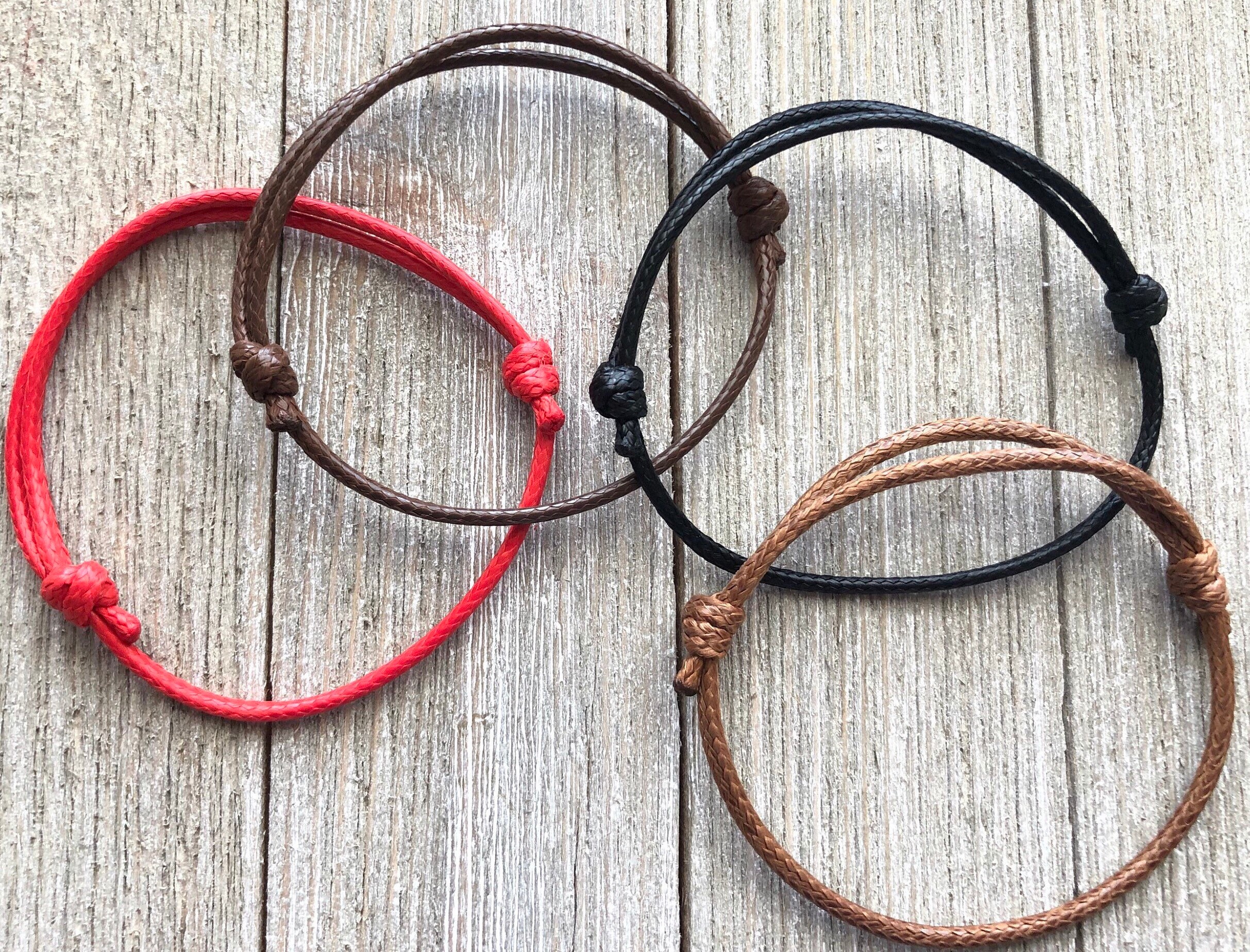 Red Cord Bracelet Cord Bracelet Mens Cord Bracelet Custom Etsy