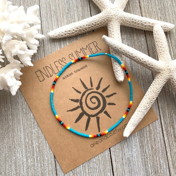 Dainty Native American Style Anklet Bracelet Minimalist and