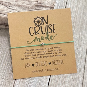 On Cruise Mode 2025 Gifts, Cruise Gift Ideas, Girls Cruise Trip, Friends Gifts, Friendship Bracelet, Wish Bracelet