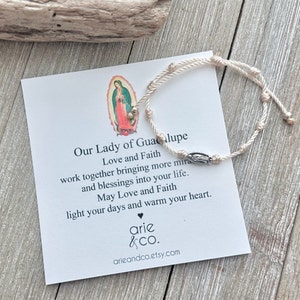 Our Lady of Guadalupe Bracelet, Adjustable Faith Protection Bracelet