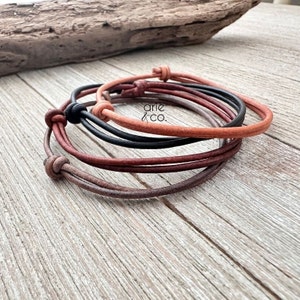 Leather Bracelet, Adjustable Bracelet, Unisex Leather Bracelet, Mens Bracelet