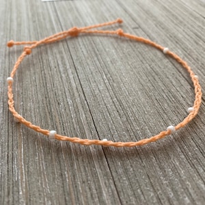 Braided Waterproof Anklet: Boho Wax Cord Bracelet