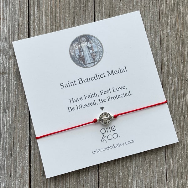 Saint Benedict Red String Protection Bracelet. Protection Bracelet