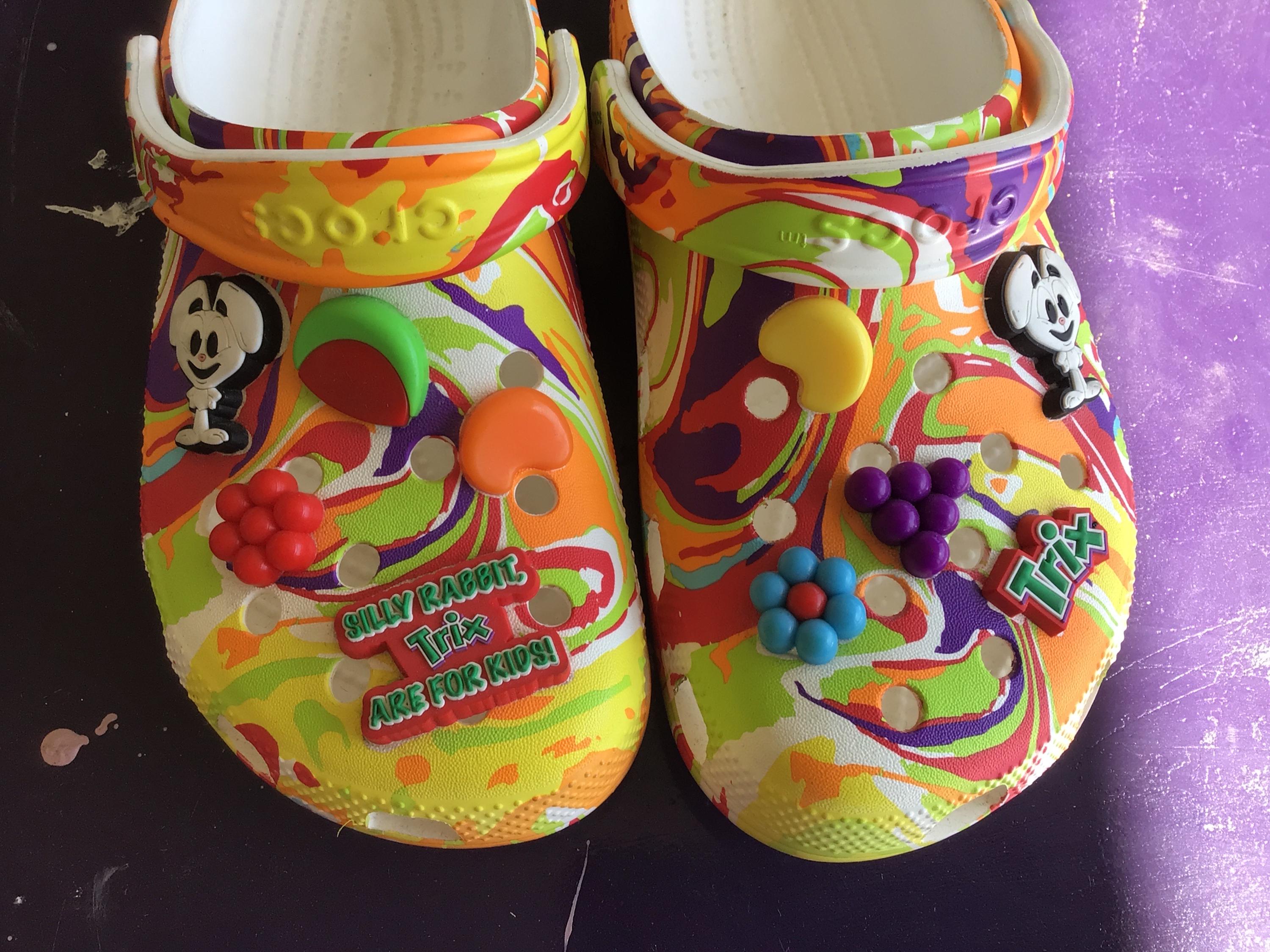 Colorful Trix Themed Men\'s Crocs Trix X Crocs Classic Clog Review. Trix Crocs Review. - YouTube main image 3