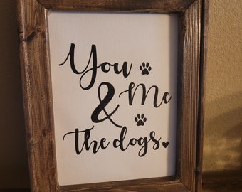 You me and the dogs canvas wall art