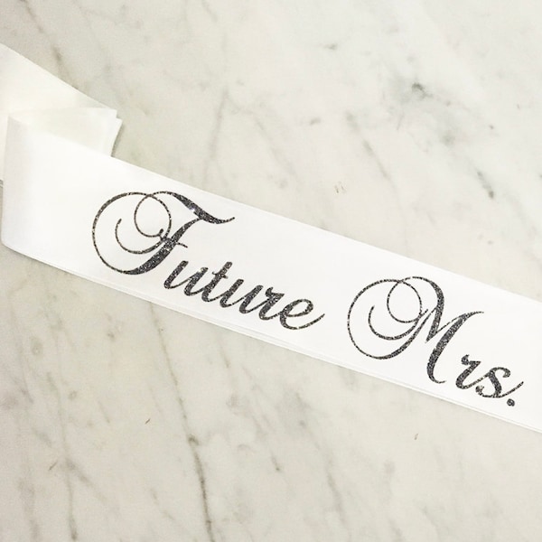 Bachelorette sash future mrs sash bridal shower sash