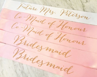 bridesmaid sashes funny