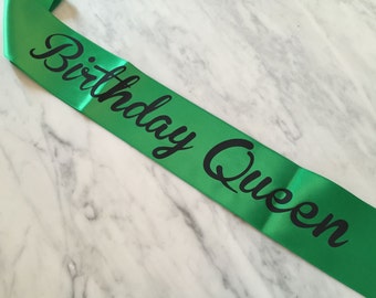 birthday party sash, birthday sash, birthday girl sash, birthday Queen sash