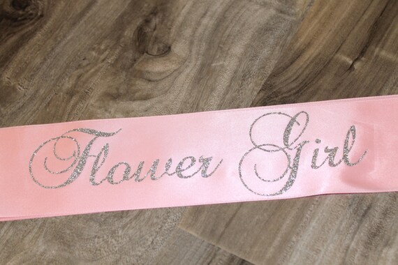 flower girl sash for bridal shower