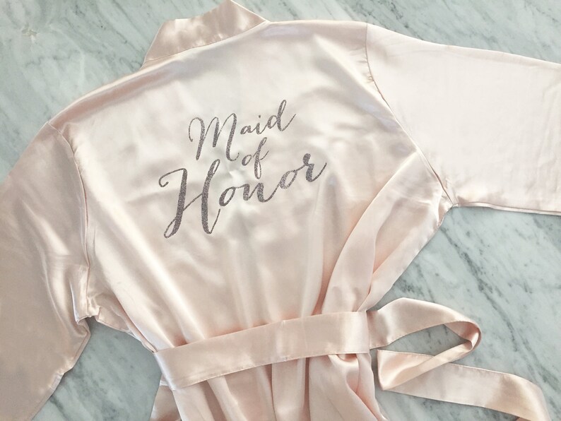 Maid of Honor Robe Bridesmaid Robes Personalized Matching Etsy