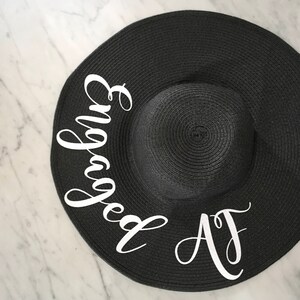 Floppy Beach Hat, Floppy Sun Hat, Bride Hat, Custom Personalized Floppy Hat, Beach Bride, Just Married Hat, Honeymoon Must Have, MANY COLORS image 5