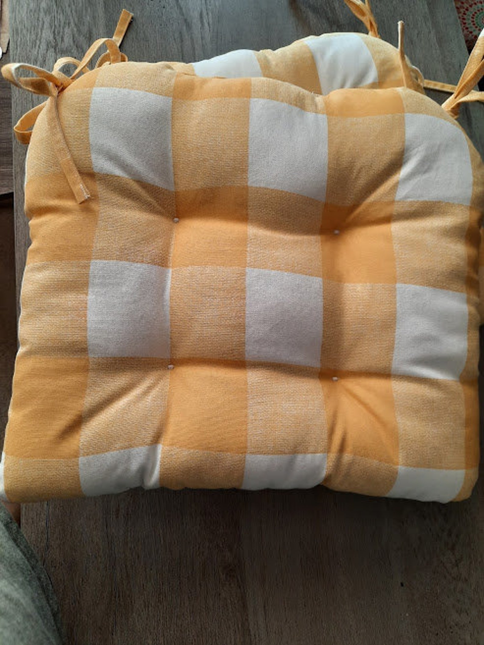 Kitchen/dining Chair Cushions/with Ties/set of 6 Etsy UK