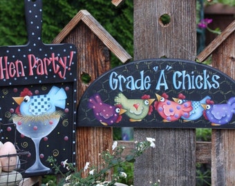 Hen Party and Grade A Chicks by Deb Antonick, email pattern packet (Previously Published in A Touch of Primsey)