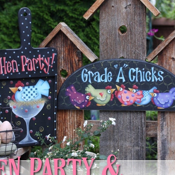 Hen Party and Grade A Chicks by Deb Antonick, email pattern packet (Previously Published in A Touch of Primsey)