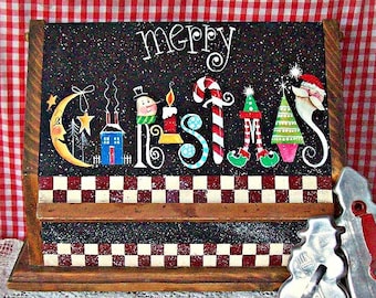 Merry Christmas - Painted by Martha Smalley, Painting With Friends E Pattern