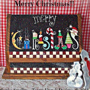 Merry Christmas - Painted by Martha Smalley, Painting With Friends E Pattern