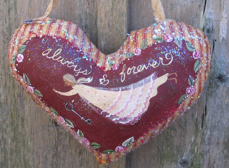 Heart Pillows Romance and Always by Terrye French Etsy