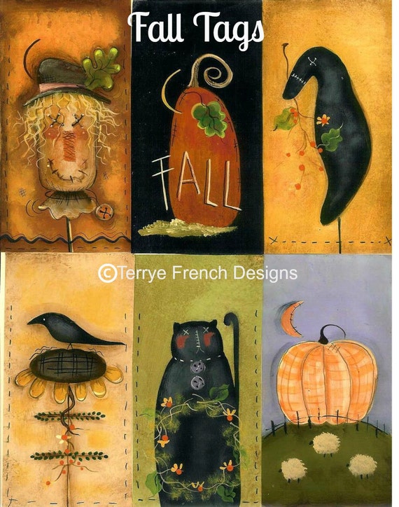 Printable Fall Tags - Painted by Terrye French