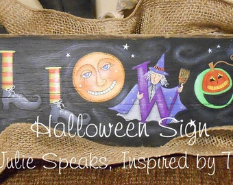 Halloween Sign by Julie Speaks, E-Pattern