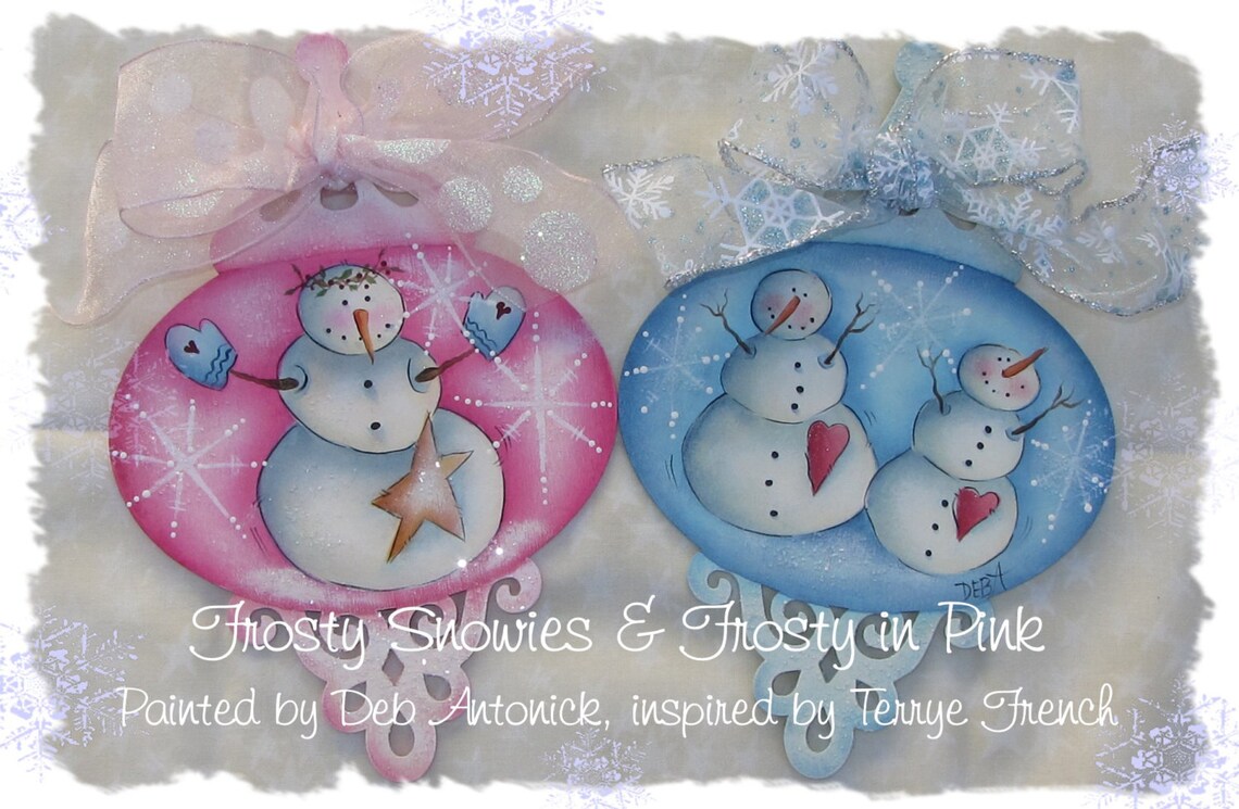 Frosty Snowies and Snowie in Pink, Email Pattern Packet by Deb Antonick ...