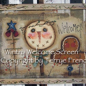 Wintry Welcome Screen, email pattern packet, Terrye French