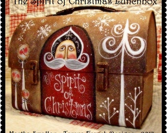 The Spirit of Christmas Lunchbox - Painted by Martha Smalley, Painting With Friends E Pattern