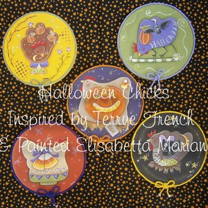 Halloween Chicks - Painted by Elisabetta Mariani,  Painting With Friends E Pattern