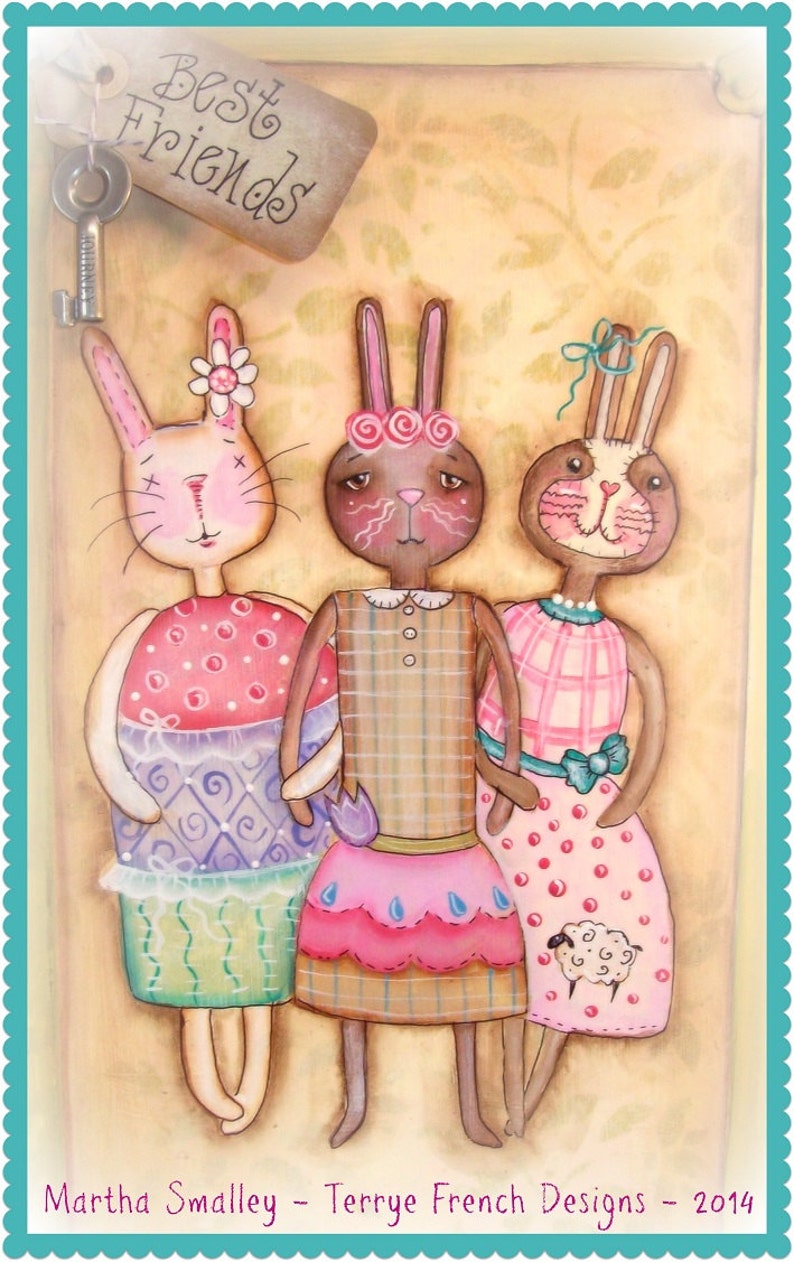 Best Bunny Friends Painted by Martha Smalley Painting With - Etsy