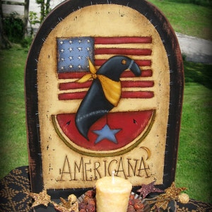 Americana Crow - Painted by Sharon Bond, Painting With Friends E Pattern