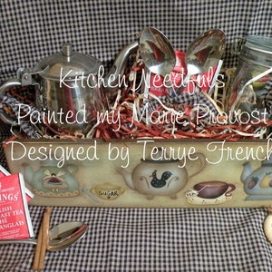 Kitchen Needfuls by Marie Provost for Painting with Friends. E-Pattern