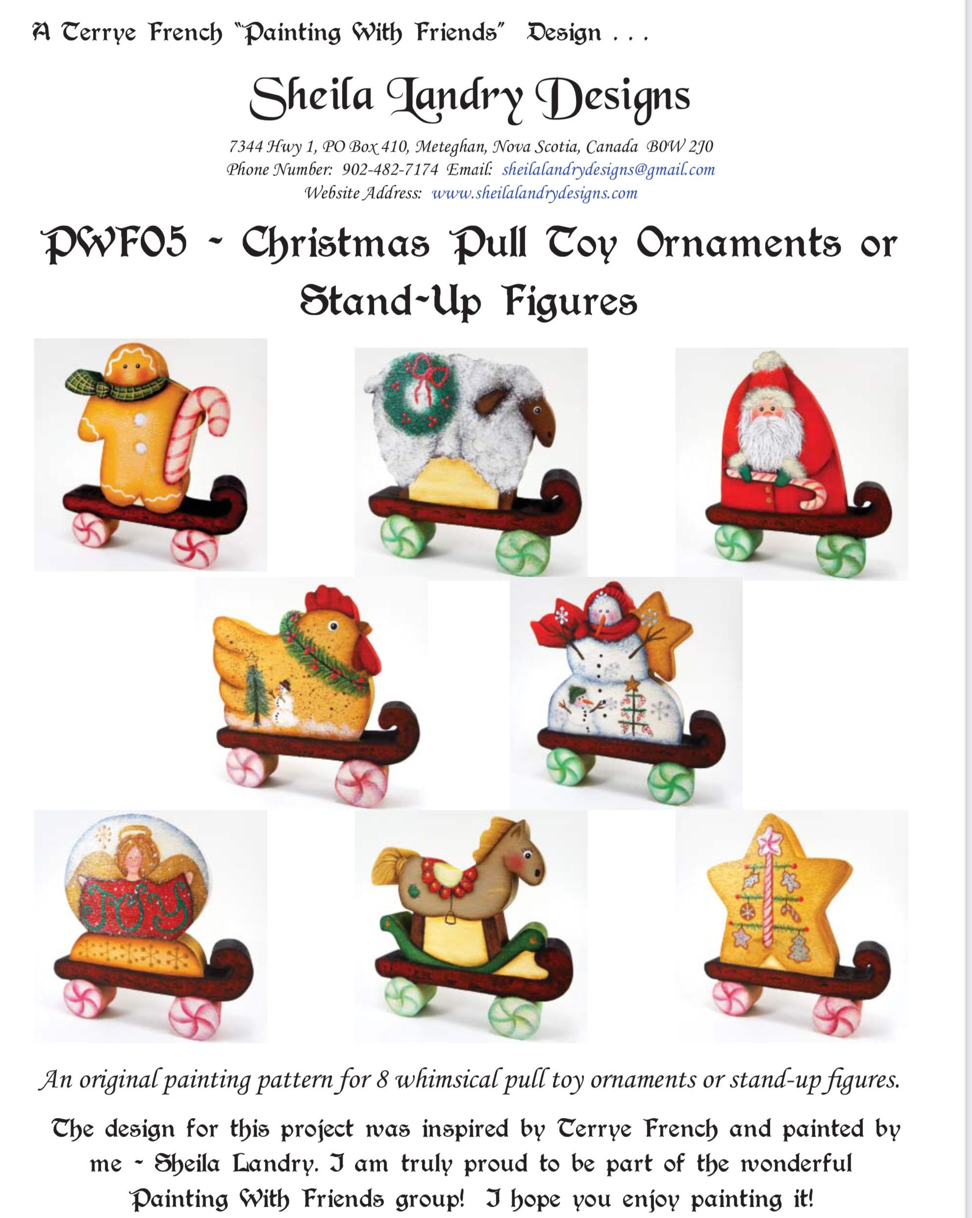 Christmas Pull Toys by Sheila Landry Email Pattern Packet - Etsy