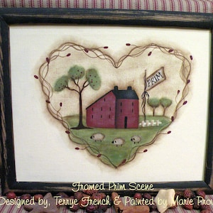 Framed Scene by Marie Provost for Painting with Friends. E-Pattern