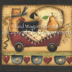 Red Wagon Friends, Terrye French, email pattern packet