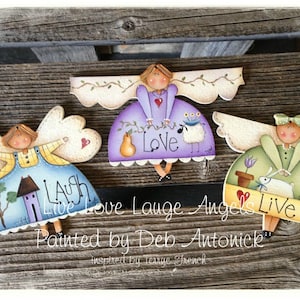 Live Love Laugh Angels par Deb Antonick, paquet de motifs numériques