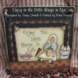 Enjoy the Little Things in Life by Marie Provost for Painting with Friends. E-Pattern