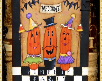 Pumpkin Party - Painted by Sharon Bond, Painting With Friends E Pattern