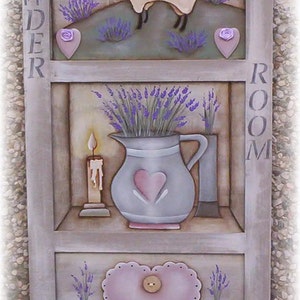 Powder Room - Painted by Elisabetta Mariani, Painting With Friends E Pattern