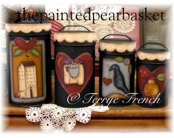 Homespun Canisters by Terrye French, Painting with Friends