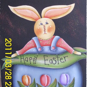 Happy Easter Bunny - Painted by Vicky Briningstool , Painting With Friends E Pattern