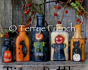 Tiny Bottles by Terrye French, email pattern packet
