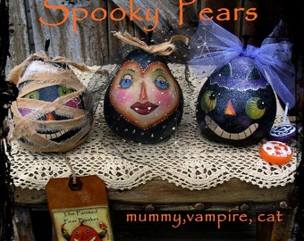 Spooky Pears - Painted by Terrye French, E-Pattern